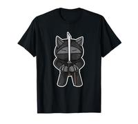 Ninja Cat Sword-Fighter Kawaii Arts Martiaux Karaté Ninjutsu T-Shirt