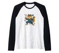 Ninja Chipmunk, Guerrier furtif de la forêt, créature Amusante Manche Raglan