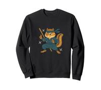 Ninja Chipmunk, Guerrier furtif de la forêt, créature Amusante Sweatshirt