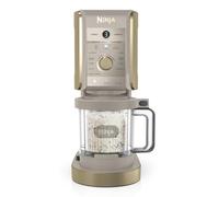 Ninja CREAMi Deluxe Machine a glace et sorbetière, 2 bacs NC502EUSTGD | 10 fonctions, crème glacée, yaourts glacés, des milkshakes, des slush, Pièces amovibles lavables au lave-vaisselle, Stone/Or