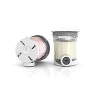 Ninja CREAMi XSK7PNTLD2 Lot de 2 pintes compatibles avec les machines à crème glacée et à service doux, sans BPA et passent au lave-vaisselle, couvercles gris, XSK7PNTLD2, plastique transparent