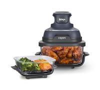 Ninja CRISPi Friteuse à air portable, 3,8 l et 1,4 l, 4 en 1, friture d'air, griller, garder au chaud, recrisp, économie d'espace, design compact, 2 récipients et couvercles en verre amovibles, 1700 W