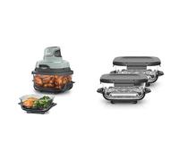 Ninja CRISPi Friteuse sans huile portable, 3,8L, 4-en-1 : Frire sans huile, Rôtir, Garder au chaud, Recroustiller, FN101EUSG + Ninja CRISPi 2 boites en verre sous vide TempWare XSKLIDPLT2EUUK