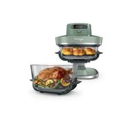 Ninja CRISPi PRO XL, Friteuse sans huile en verre, 5 modes de cuisson prédéfinis, avec contenants en verre CleanCrisp de 5,7 l et 2,3 l, couvercles de rangement, Vert mousse AS090EUGN