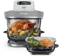 Ninja CRISPi PRO XL, Friteuse sans huile en verre, 5 modes de cuisson prédéfinis, avec contenants en verre CleanCrisp de 5,7 l et 2,3 l, couvercles de rangement, Blanc AS090EUWH