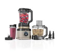 Ninja Detect Power Blender Processor Pro 3-en-1, mixeur 1200W, bol à mélanger, lame malaxeur, 3 gobelets individuels, récipient, pétrir, mixer, hacher et mélanger, stone or, TB401EUSTGD