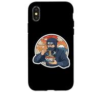 Ninja Eating Ramen Noodles Lover Traditional Japanese Art Coque pour iPhone X/XS