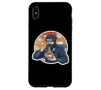Ninja Eating Ramen Noodles Lover Traditional Japanese Art Coque pour iPhone XS Max