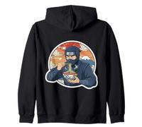 Ninja Eating Ramen Noodles Lover Traditional Japanese Art Sweat à Capuche
