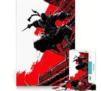 Ninja en Action Puzzle de 1000 pièces pour Adultes Jeu de réflexion Stimulant Amusant à Partager Qualité supérieure Cadeau Exquis (38x26cm)