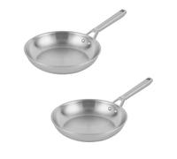 Ninja EverClad Ensemble de batterie de cuisine 2 poêles en acier inoxydable, Convient à tous les types de feux, y compris l’induction, Compatible au four, Base 100% induction, C92000EUI