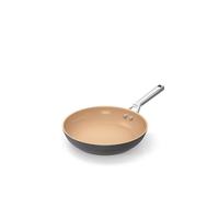 Ninja Extended Life CW90024UK Poêle à frire en céramique anti-adhésive (pas de PFAs, PFOA, plomb ou cadmium), compatible induction, poignée en acier inoxydable, passe au four jusqu'à 285 °C, terre