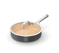 Ninja Extended Life sauteuse en céramique 26 cm, Antiadhésive, (Sans PFAS, PFOA, Plomb ni Cadmium), Compatible induction et four jusqu’à 285 °C, Terracotta et gris, CW90126EUI