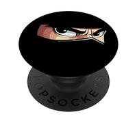 Ninja Eyes & Face in The Shadows Halloween Party Costume PopSockets PopGrip Adhésif