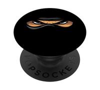 Ninja Eyes & Face in The Shadows Halloween Party Costume PopSockets PopGrip Adhésif