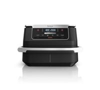 Ninja FlexDrawer Friteuse sans huile, Petite friteuse à air, double bac, compartiment 6,6L, appareil de cuisine multifonction 6-en-1, modes Air Fry/Roast/Bake, compatible lave-vaisselle, noir AF550EU