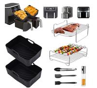 Ninja Foodi Accessoires de Friteuse à Air Chaud 2025 AF500EU AF400EU, AF300EU, Double Stack XL SL400EU Accessoires Moule en Silicone pour Racks et Vaporisateur d'Huile 7,6 à 9,5 l