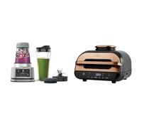 Ninja Foodi Power Nutri Blender 2-en-1, mixe des bols de smoothie et des boissons glacées, CB100EU + Ninja Foodi MAX Health Grill & Air Fryer, 6-en-1, 3,8L, Exclusivité Amazon AG551EUCP