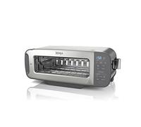 Ninja Foodi ST202UK ST202UK Grille-pain 3 en 1 avec design rabattable, 7 fonctions de cuisson, 7 nuances de toast, comprend une presse à panini, un plateau de cuisson et un plateau miettes en acier