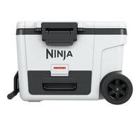 Ninja FrostVault Glacière robuste et isotherme, avec roues et tiroir de stockage à sec Dry Zone, conserve la glace plusieurs jours, capacité jusqu’à 68 canettes, Blanc Nuage, FB245EUWH