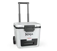 Ninja FrostVault Glacière robuste et isotherme, avec roues et tiroir de stockage à sec Dry Zone, conserve la glace plusieurs jours, capacité jusqu'à 48 canettes, Blanc Nuage, FB230EUWH