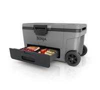 Ninja FrostVault Glacière robuste et isotherme, avec roues et tiroir de stockage à sec Dry Zone, conserve la glace plusieurs jours, capacité jusqu’à 97 canettes, Gris Ardoise, FB265EUGY