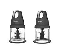 Ninja Hachoir express Hachoir alimentaire avec bol de 200 W de 473,6 g pour hacher, broyer, mélanger et préparer les repas (NJ110GR) (gris lot de 2)