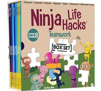 Ninja Life Hacks Teamwork 8 Book Box Set, (Books 97-104: Authentic, Loyal, Debate, Collaborative, Distracted, Embarrassed, Cooperative, Negotiator)