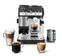 Ninja Luxe Café Mini 2-en-1, Machine à café filtre et expresso avec broyeur à grains intégré et mousseur manuel ES301EU