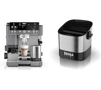 NINJA Luxe Premier Machine à café 3-en-1, Pour réaliser espressos, 4 préréglages de mousse automatiques, ES601EUGM XSKKNCKBXEUK Boîte à frapper en acier inoxydable