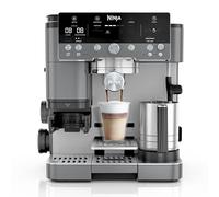 Ninja Luxe Premier, Machine a cafe a grain barista semi-automatique, 3-en-1: espresso, extraction froide et café filtre, Broyeur et mousseur intégrés, Avec pichet et tasseur, Gris Métalisé, ES601EUGM