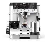 Ninja Machine à café Luxe Premier 3-en-1, Latte, Cappuccino, Infusion à froid et Espresso avec broyeur à grains et mousseur à lait intégrés, facile à utiliser, 4 préréglages mousse, argent, ES601EU
