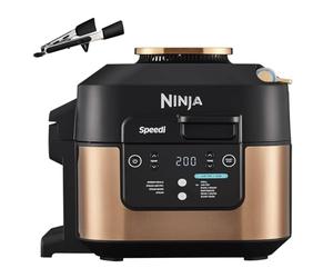 Ninja Speedi 10-en-1 Autocuiseur rapide, Air Fryer, Friteuse à air et Multicuiseur, 5.7L, Repas pour 4 en 15 minutes, Vapeur, Gril, Cuire au four, Rôtir, Mijoter et plus, Noir et Cuivre ON400EUCP
