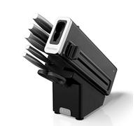 Ninja StaySharp Ensemble de couteaux 6 pièces en acier inoxydable avec aiguiseur intégré, ciseaux de cuisine et couteaux de chef, à trancher, à pain, tout usage et d'office, charbon K62006EUUK