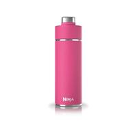 Ninja Thirsti Bouteille et flasque 530 ml avec couvercle étanche, conçue pour boissons gazeuses, chaudes et froides. Voyage/sport. Triple isolation, en acier inoxydable, Fuchsia, DW1801EUUKBP