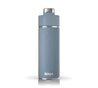 Ninja Thirsti Bouteille et flasque 700 ml avec couvercle étanche, conçue pour boissons gazeuses, chaudes et froides. Voyage/sport. Triple isolation, bouteille en acier inoxydable, Bleu, DW2401EUUKBL