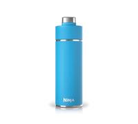 Ninja Thirsti Bouteille et flasque 700 ml avec couvercle étanche, conçue pour boissons gazeuses, chaudes et froides. Voyage/sport. Triple isolation, en acier inoxydable, Bleu Tropical, DW2401EUUKSB