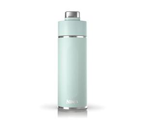 Ninja Thirsti Bouteille et flasque 700 ml avec couvercle étanche, conçue pour boissons gazeuses, chaudes et froides. Voyage/sport. Triple isolation, bouteille en acier inoxydable, Menthe, DW2401EUUKMT
