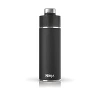 Ninja Thirsti Bouteille et flasque 700 ml, Couvercle, Triple isolation | étanche, conçue pour boissons gazeuses, chaudes et froides, Voyage/sport, acier inoxydable, noir - DW2401EUUKBK
