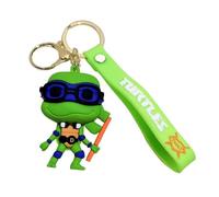 Ninja tortue dessin animé porte - clés, poupée, sac à dos de voiture, accessoires de suspension, porte - clés, petit cadeau,D