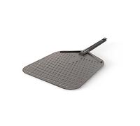 Ninja XSKOPPL Pelle à pizza perforée, compatible avec four d'extérieur Woodfire (série OO100), cordon de serrage suspendu, aluminium, gris/noir, 30,5 x 65,4 x 0,25 m