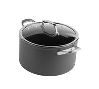 Ninja ZEROSTICK - Batterie de cuisine de qualité supérieure de 26 cm avec couvercle en verre, durable, antiadhésive, en aluminium anodisé dur, compatible avec induction, passe au four jusqu'à 260 °C