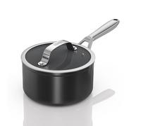 Ninja ZEROSTICK - Casserole Ceramic Pro 18 cm avec couvercle en verre, résistante aux rayures, fabriquée sans PTFE, compatible avec toutes les plaques de cuisson, noir, CW30218UK