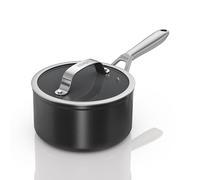 Ninja ZEROSTICK - Casserole Ceramic Pro 20 cm avec couvercle en verre, résistante aux rayures, fabriquée sans PTFE, compatible avec toutes les plaques de cuisson, noir, CW30220UK