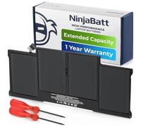 NinjaBatt Batterie A1466 pour Apple MacBook Air 13″ (mi-2012, mi-2013, début 2014, début 2015,2017) A1369 (Version Fin 2010, mi-2011) A1496 A1405 A1377 [7160mAh/54.4Wh/7.6V]