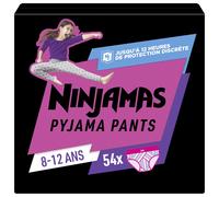 Pampers Ninjamas Pyjama Pants Fille, 54Sous-Vêtements de nuit Absorbants, 8-12 Ans, 27-43kg, Protection Maximale Contre Les Fuites Toute La Nuit En Toute Discrétion, Pack 1 Mois