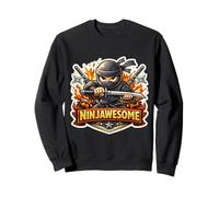 Ninjawesome Funny Aweseome Ninja Wordplay Combinaison Blague Sweatshirt