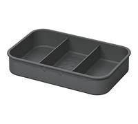 NINKA 5003.11 41514 Lot de 3 Bols Bio Eins2top avec 3 Compartiments - Couvercle avec Filtre pour 4,2/5,5/8 l - Gris foncé, argenté
