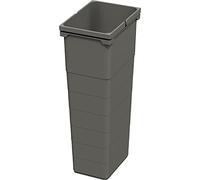 NINKA 5075.90 42514 Poubelle 32 L avec Poignées pour Poubelle Plastique Gris Foncé Argent 32 L