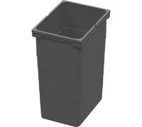 NINKA 5142.90 42514 eins2cinq Poubelle de 26 l avec poignée à étrier pratique, en plastique, gris foncé, lave
